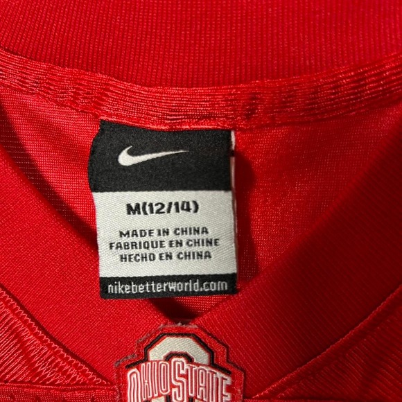 Ohio State Buckeyes Jersey Medium Red NCAA Football Nike #2 Vintage 2000s - Picture 4 of 5